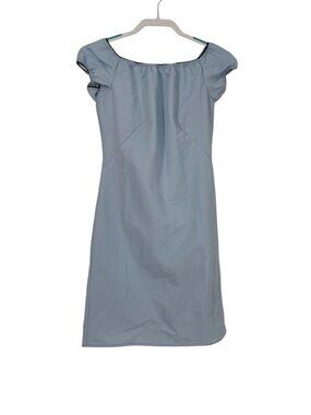 ✨ J. Crew Ice Blue Recycled Polyamide Sheath Mini Dress Size 0 Wedding Guest ✨